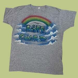 Vintage Florida Airbrushed Lifeguard Heather Graphic Tee